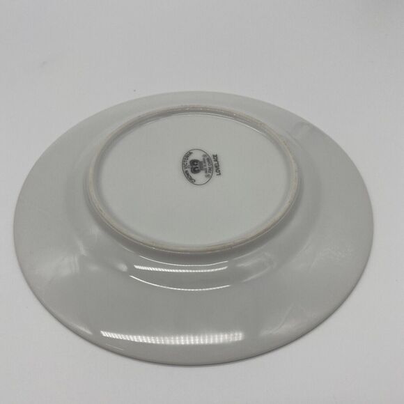 4 Vtg Crown Victoria Fine China Lovelace 6 1/2" Small Bread Plates Silver Trim - Picture 9 of 12